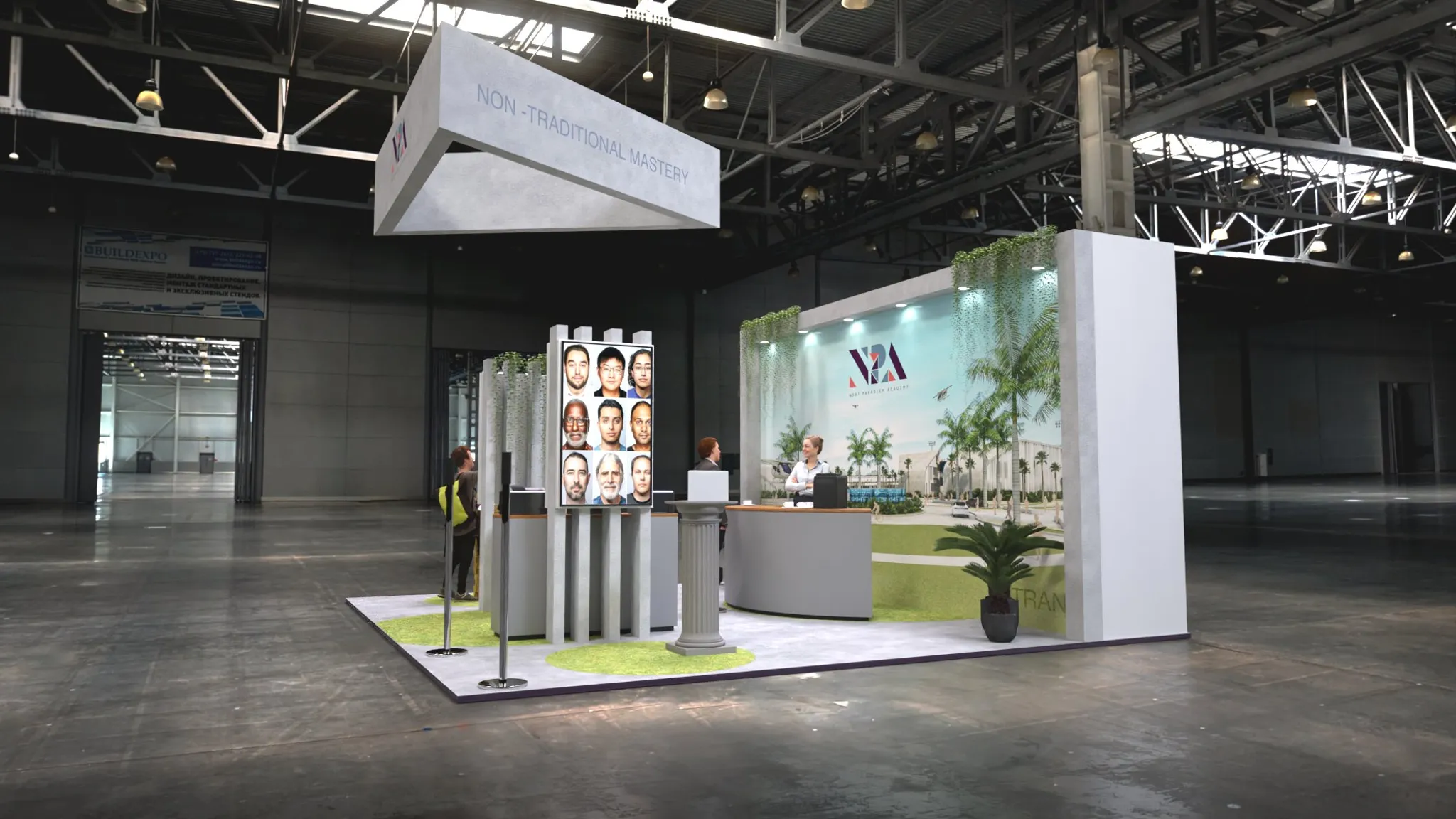 20x20 Isla booth design by Reaction Space